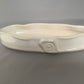 Cloud Platter/Serving Dish - Chun White, Thrown and Altered 11"L x 6"W x 1¾"h