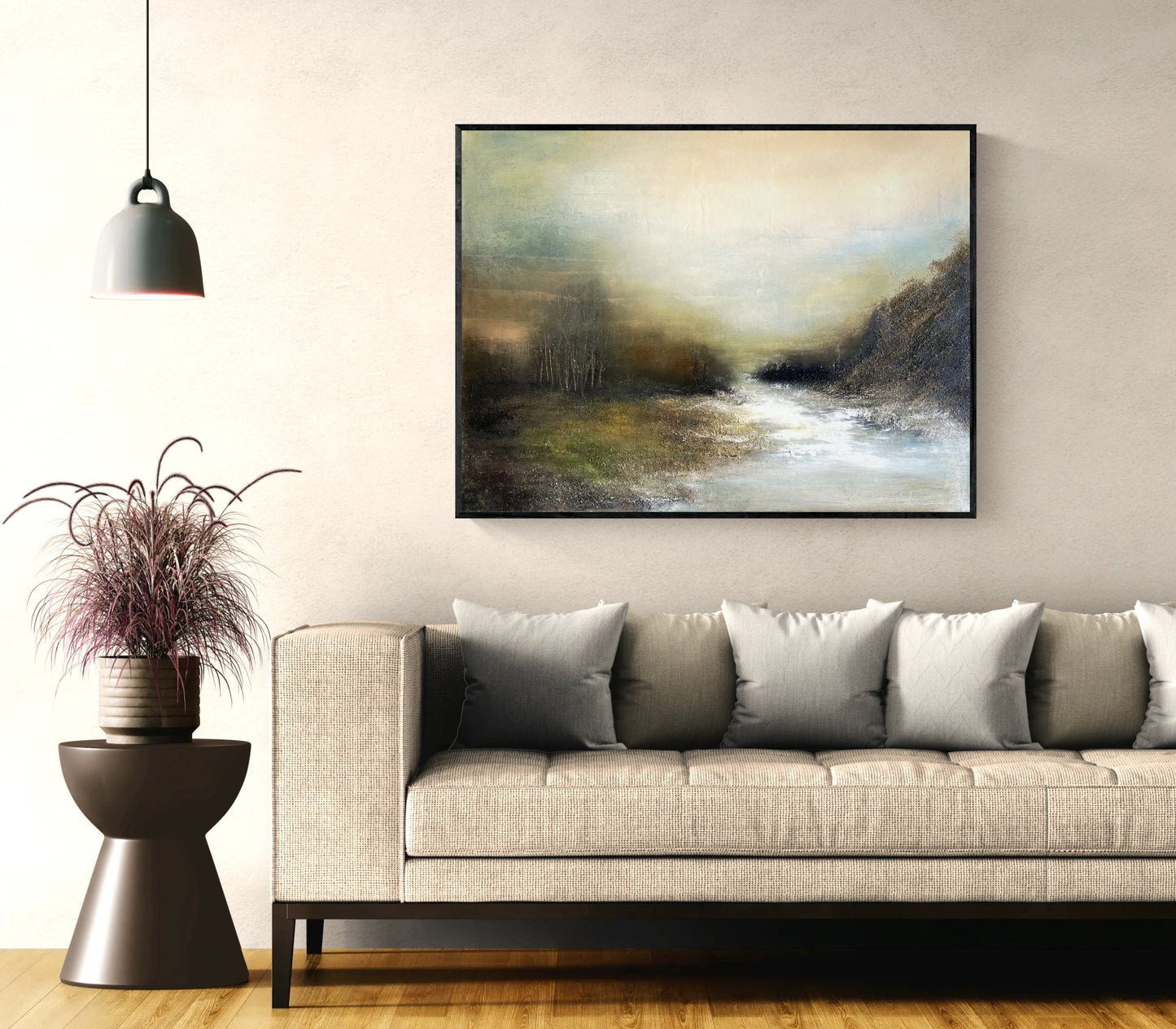 Before You Settled by Gillian Lazanik - shown in living room setting