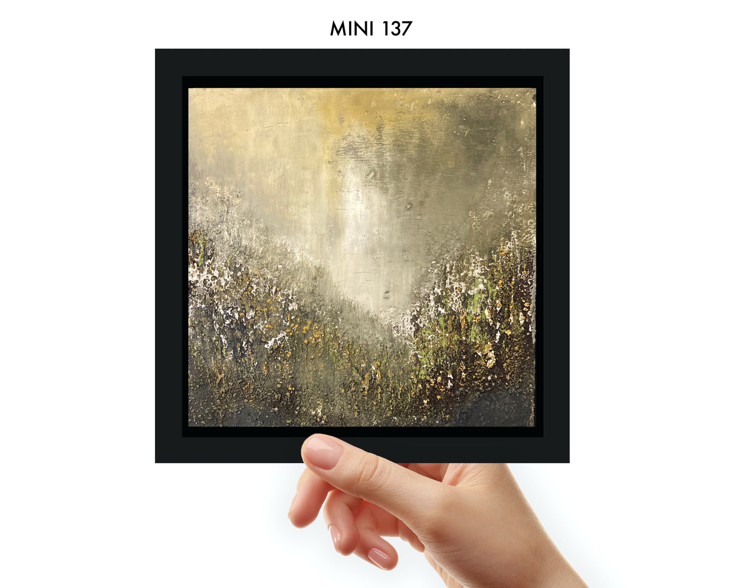 Mini 137 by Gillian Lazanik - original mixed media painting 6x6