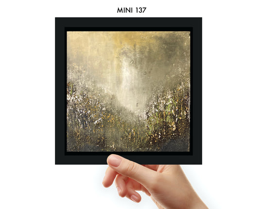 Mini 137 by Gillian Lazanik - original mixed media painting 6x6