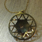 Textured brass Medallion Necklace