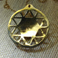 Textured brass Medallion Necklace