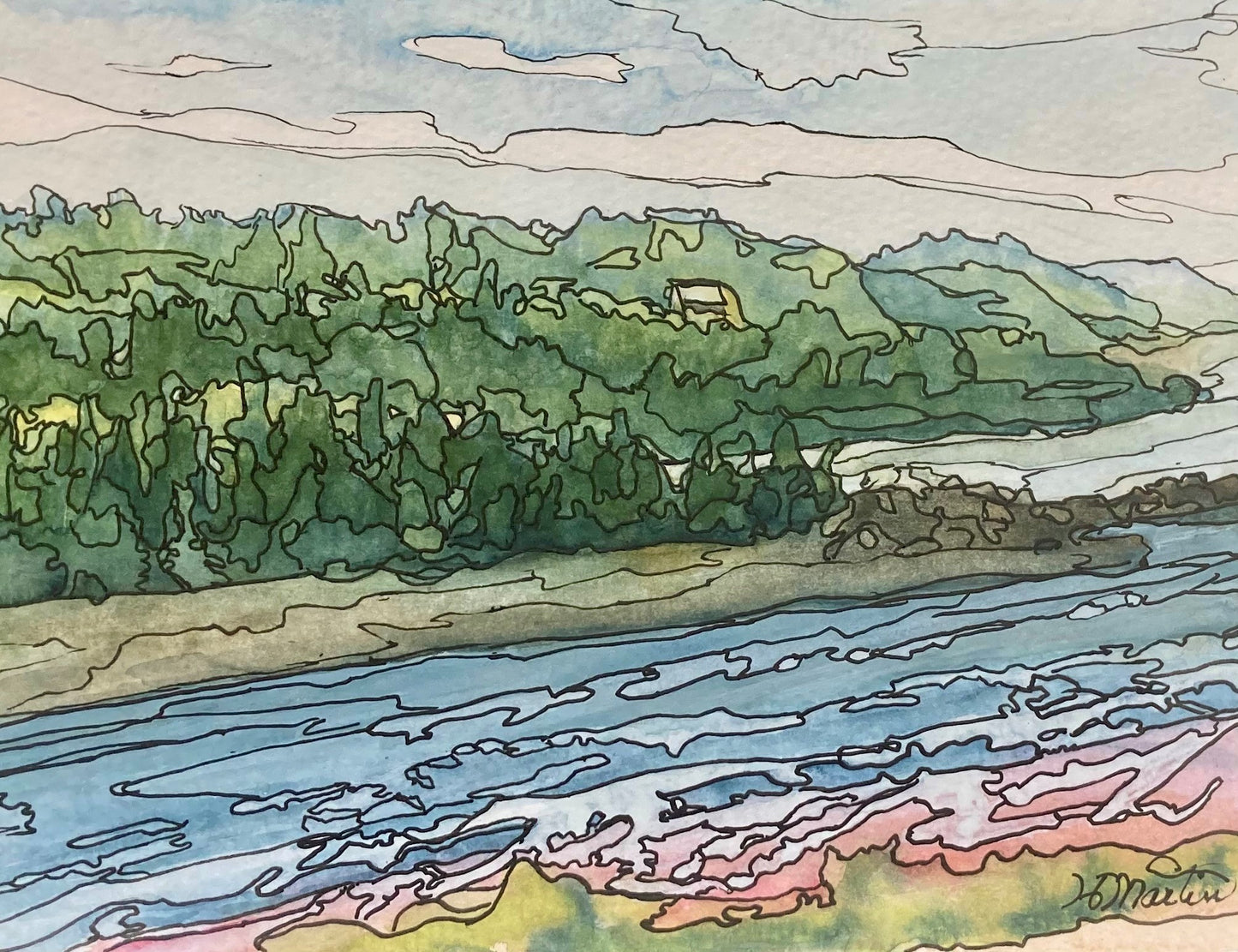 Rainbow Beach II (6" x 8")