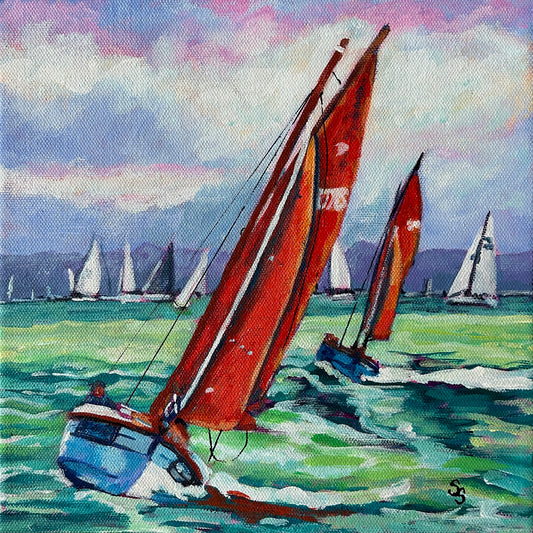 Sails Ablaze (10" x 10")