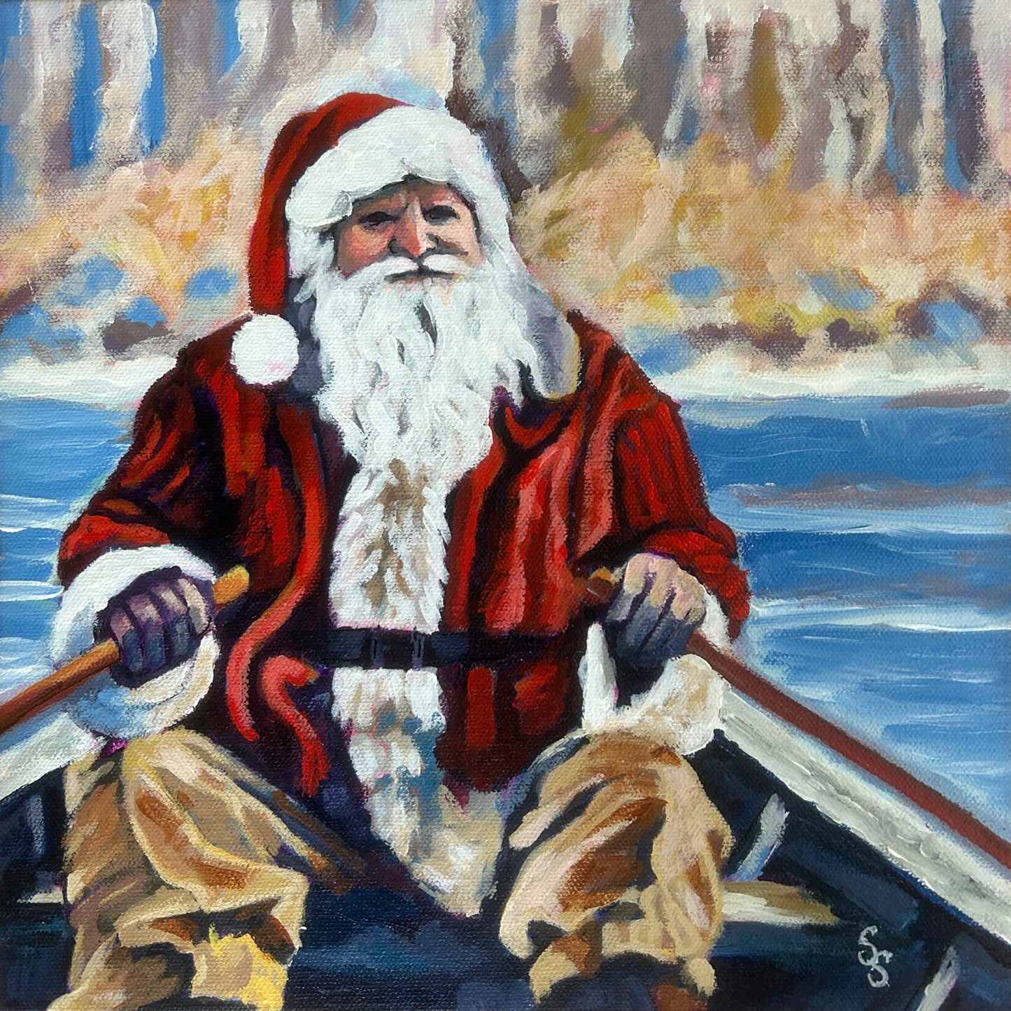 Santa’s Seaside Respite (12” x 12”)