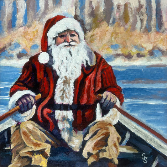 Santa’s Seaside Respite (12” x 12”)