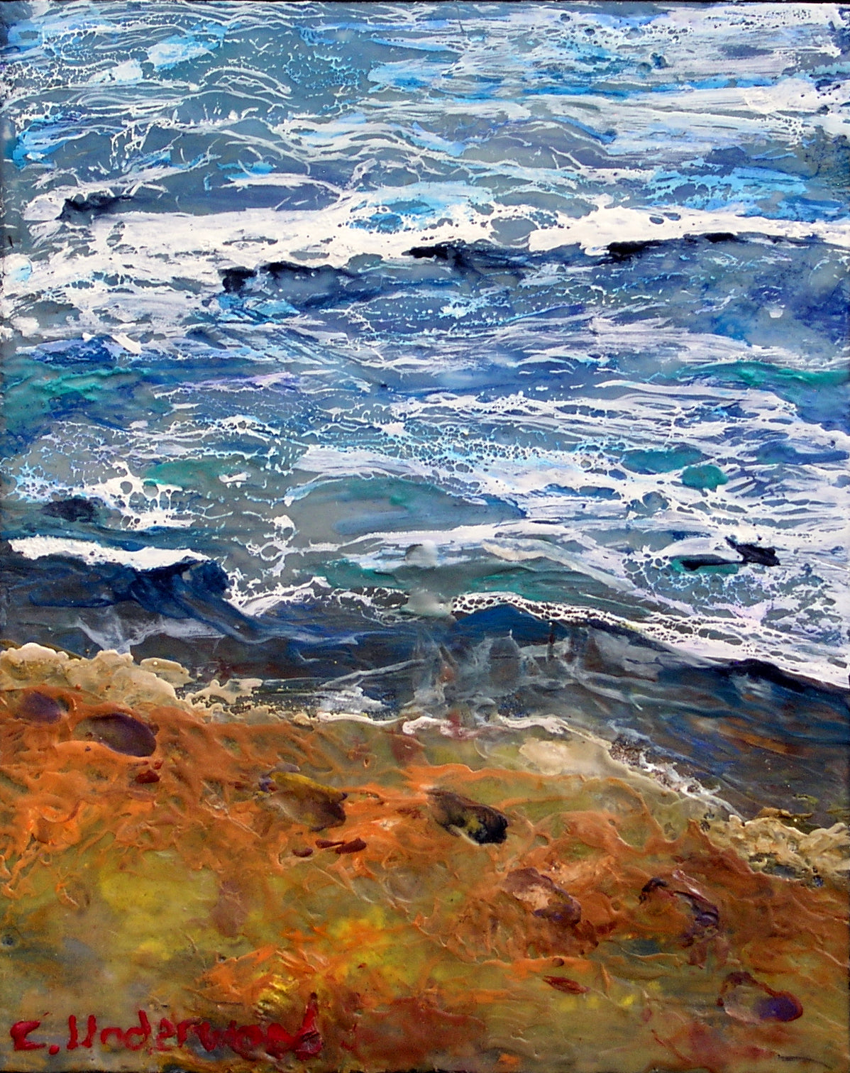 Steps in Solitude by Colleen Underwood - Encaustics & Oil, 8" x 10"