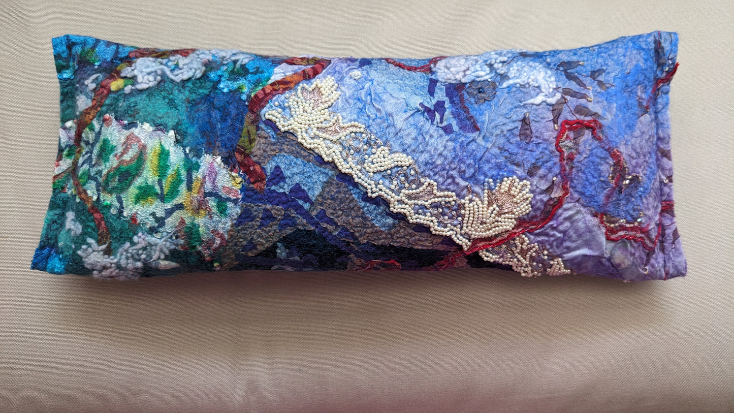 Kidney Cushion Blue Multi