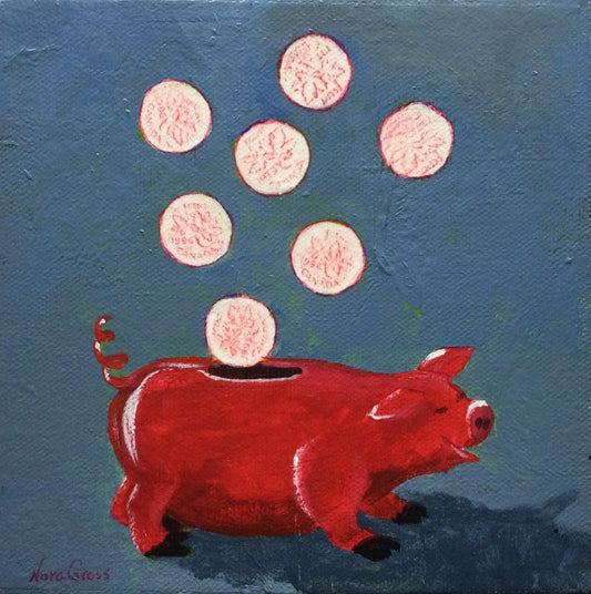 Not a Red Cent left in Canada (6" x 6")