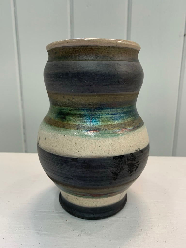 Curvy Raku Vessel