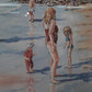 Social Distancing on Crystal Crescent Beach (16" x 20")