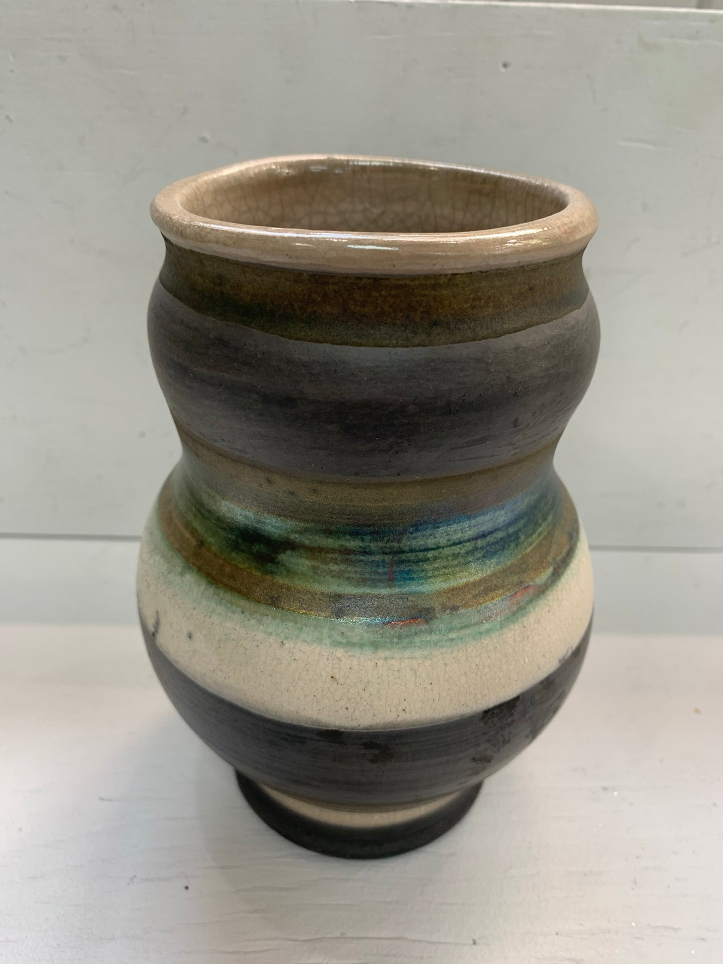 Curvy Raku Vessel