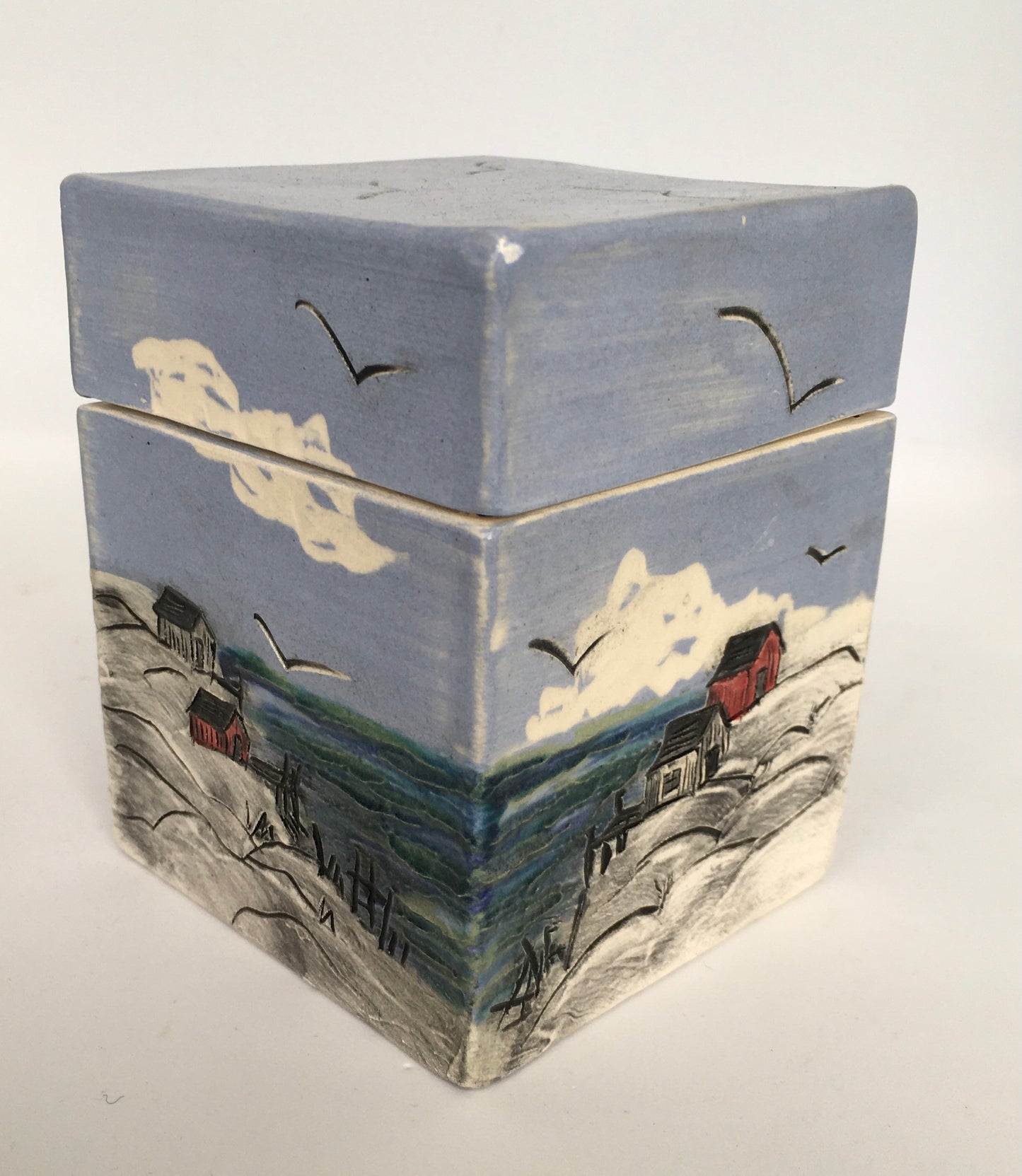 Nova Scotia Lighthouse Earthenware Box