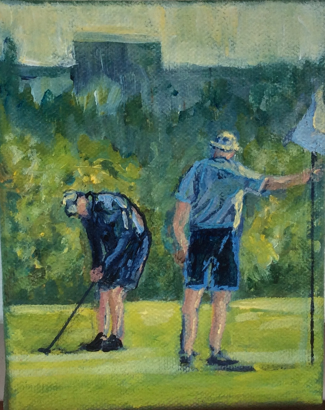 Golfers at Ashburn (4" x 5")