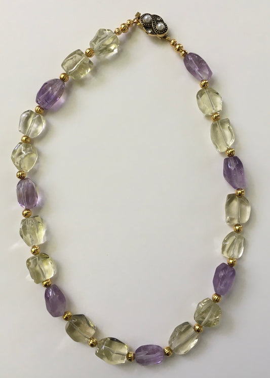 Flourite and Quartz Necklace