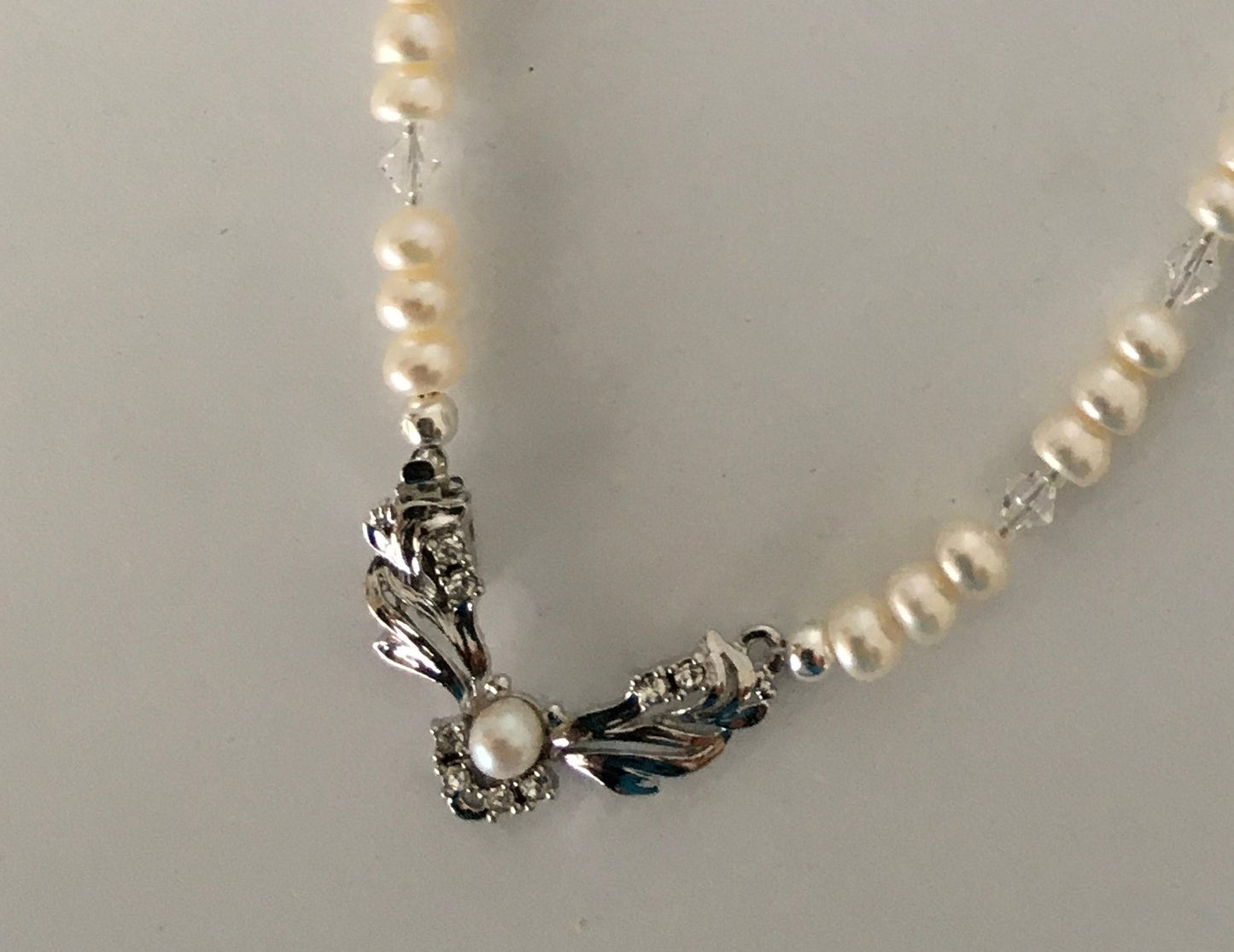 Freshwater Pearl and Swarovski Necklace