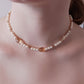 Pearl and Gold Swarovski Crystal Choker