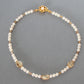 Pearl and Gold Swarovski Crystal Choker