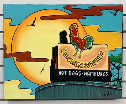 Let's Go To The Chickenburger (18" x 20")