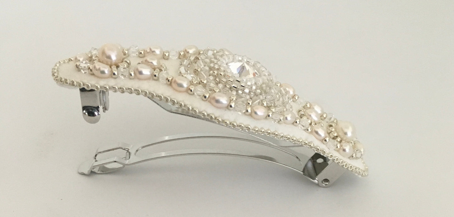 Pearl and Crystal Hair Clip