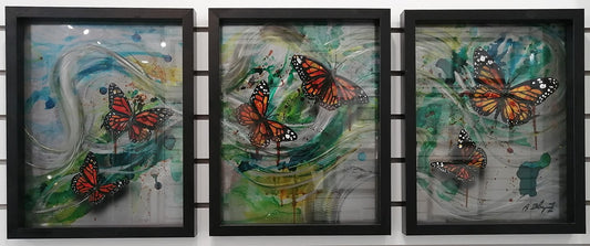 Polyptych Monarchs (11" x 14")