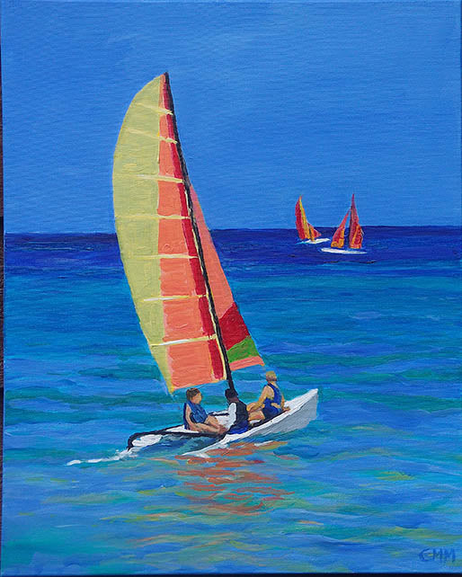 Sailing in the Sun (20" x 16")