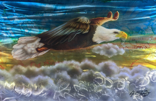 Soaring High Above The Clouds (36" x 24")