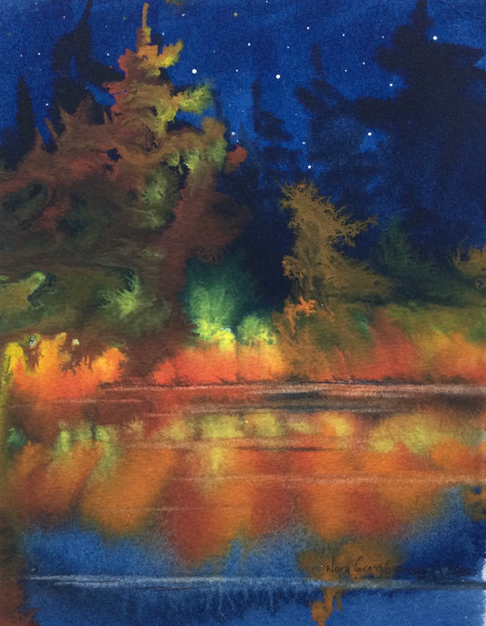Stars at Night in Shubie Park (8" x 10")