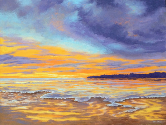 Sunset Clam Harbour Beach, N.S. (30" x 30")